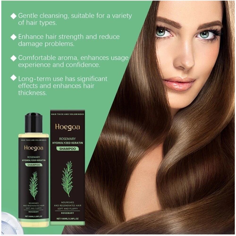 Hoegoa Organic Rosemary Hair Growth Shampoo for Women and Men-Natural Thicke...